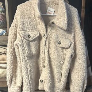 Cream Sherpa Jacket